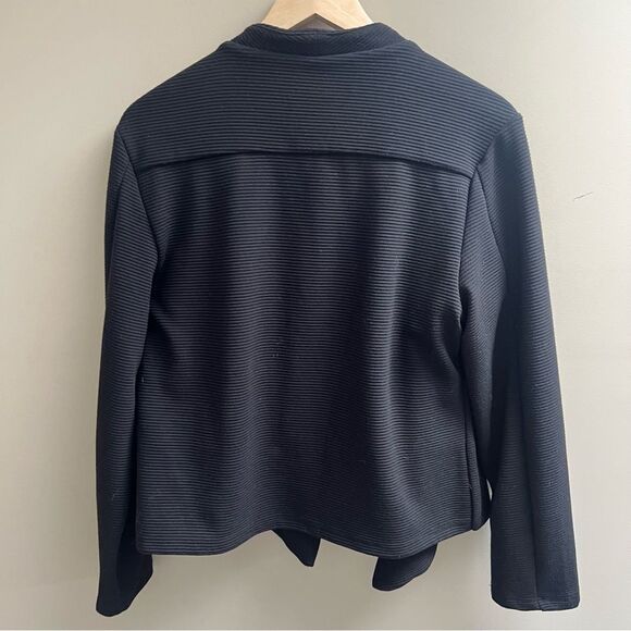 Calvin Klein ribbed black jacket with gold zippers L - Picture 4 of 6